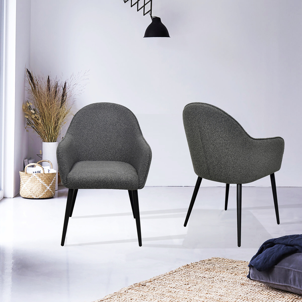 D14 BOUCLE GREY CHAIR | Indus Valley