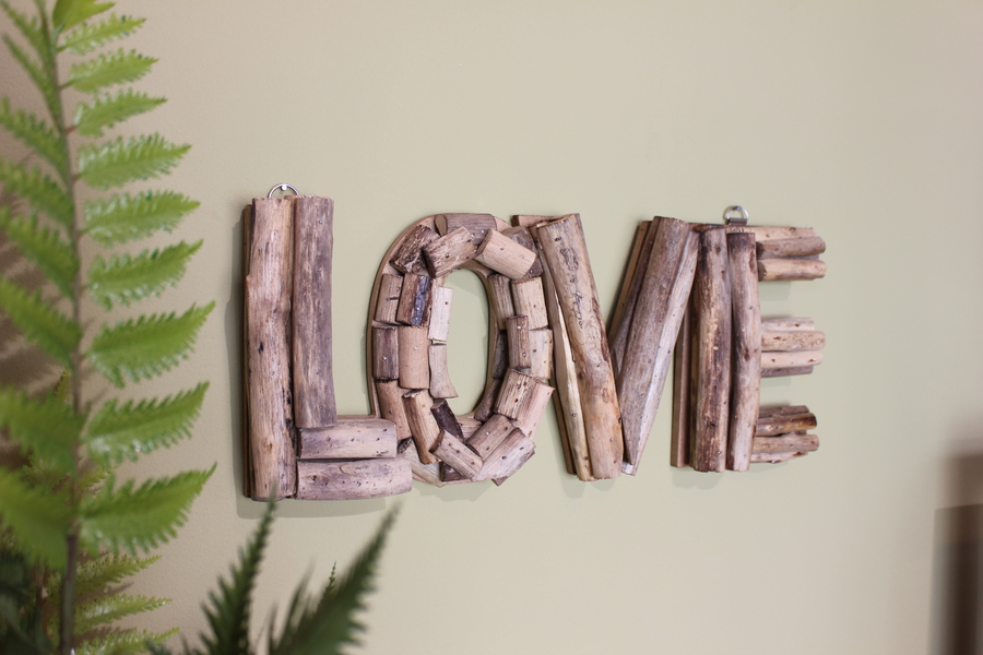 Driftwood Love Plaque Ancient Mariner Furniture
