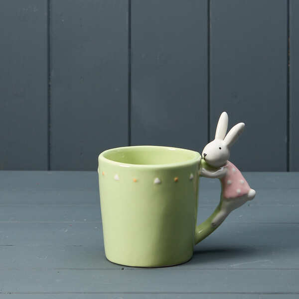 Green Ceramic Rabbit Mug | Satchville