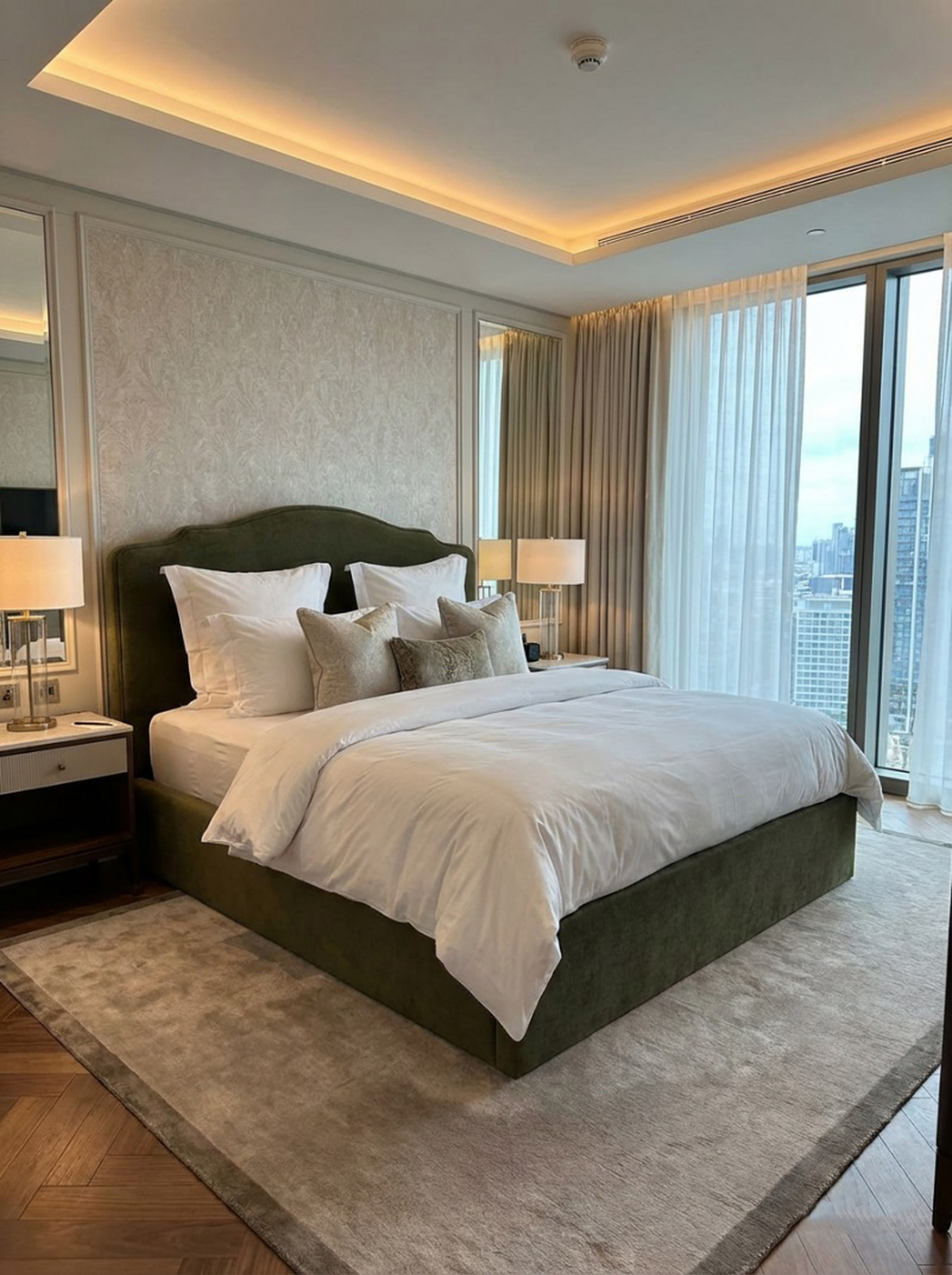 Camelback Curved Headboard Bed